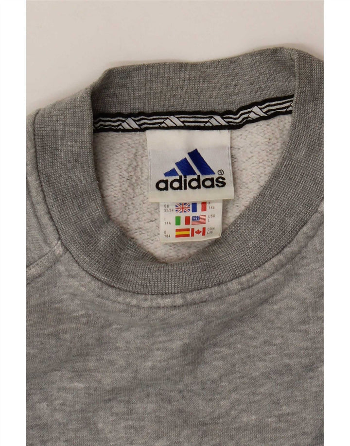 Φούτερ Adidas Boys Jumper 13-14 ετών Γκρι βαμβακερό