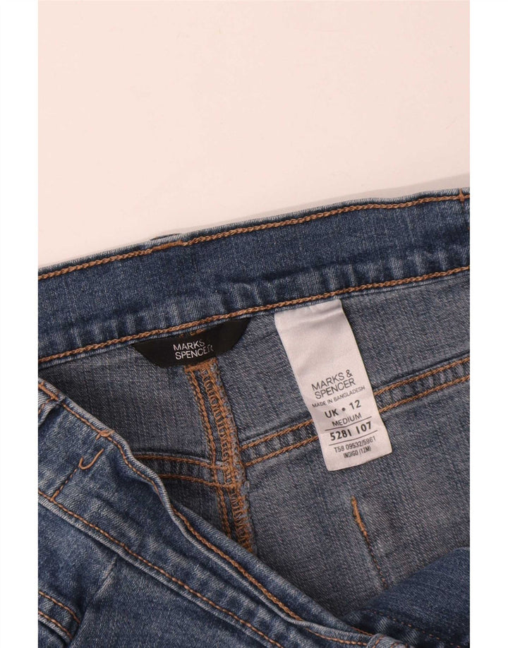 Marks & Spencer Γυναικεία Straight Jeans UK 12 Medium W30 L27 Blue Cotton