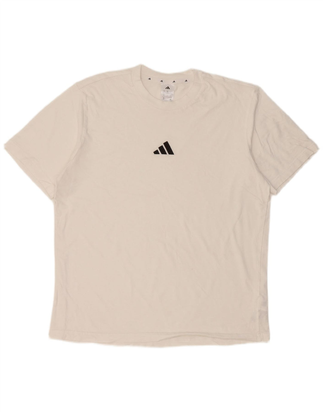 adidas Ανδρικό T-Shirt Τοπ Μεγάλο Λευκό Βαμβακερό