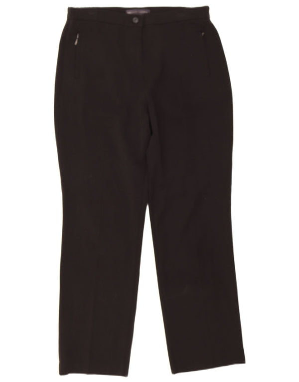 Marks & Spencer Γυναικείο ίσιο casual παντελόνι UK 10 Small W28 L26 Black