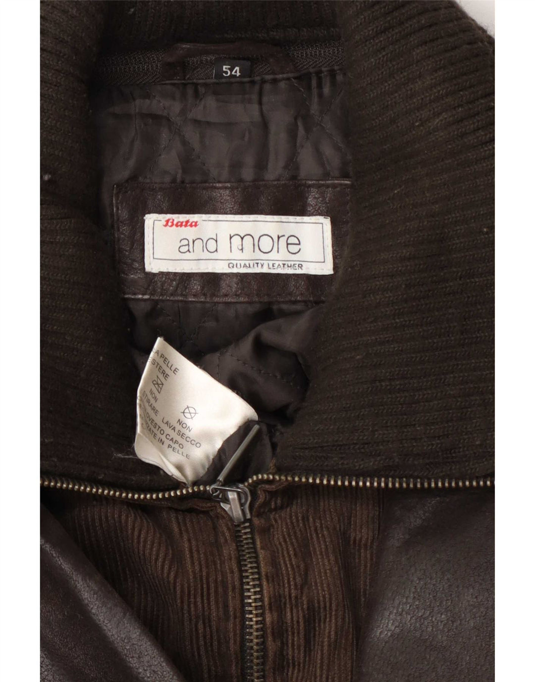 Bata Ανδρικό Δερμάτινο Μπουφάν IT 54 2XL Καφέ