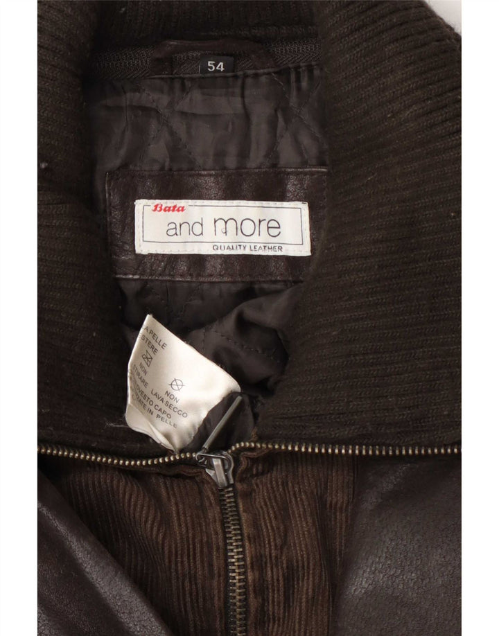 Bata Ανδρικό Δερμάτινο Μπουφάν IT 54 2XL Καφέ