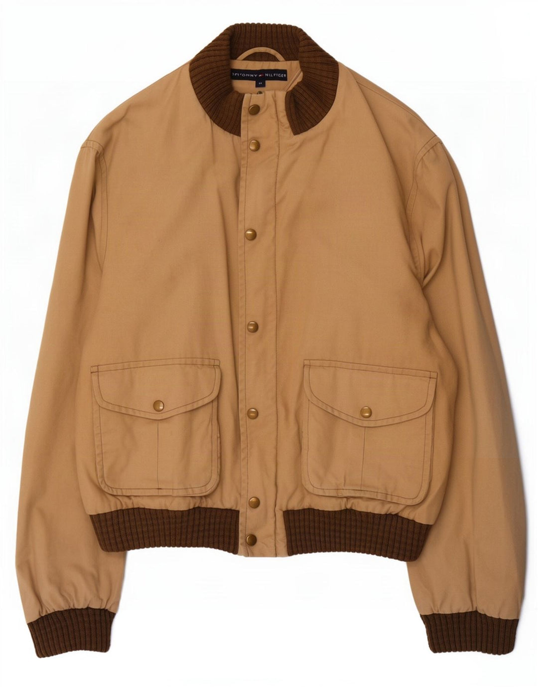 Tommy Hilfiger Ανδρικό μπουφάν μπουφάν UK 38 Medium Beige Colourblock Cotton