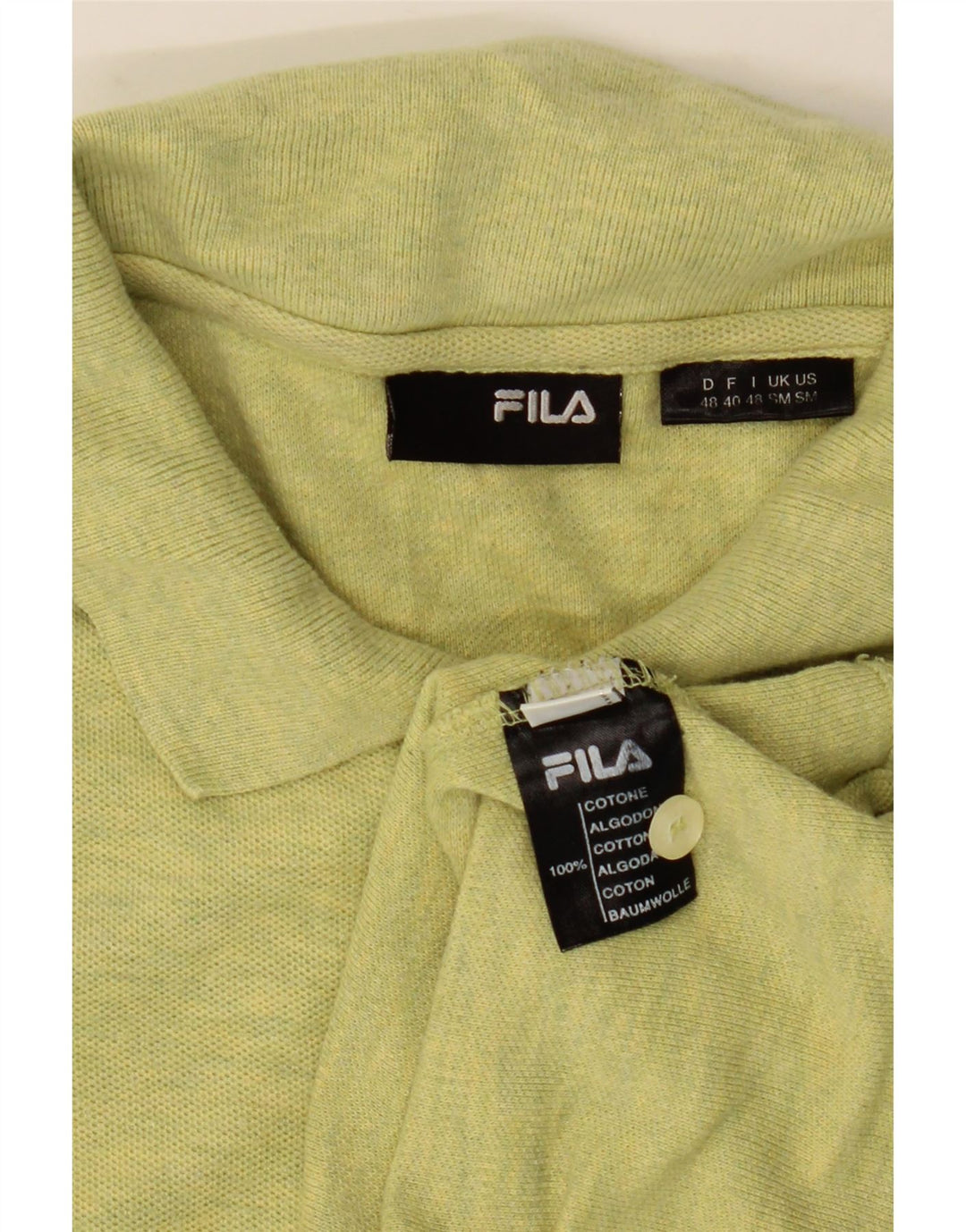 Ανδρικό μπλουζάκι πόλο της FILA, βαμβακερό με πράσινες φλύκταινες