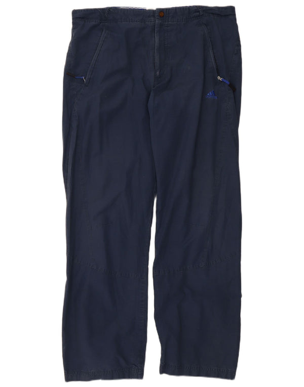 Ανδρικό ίσιο παντελόνι Chino Adidas Medium W34 L30 Navy Blue Cotton