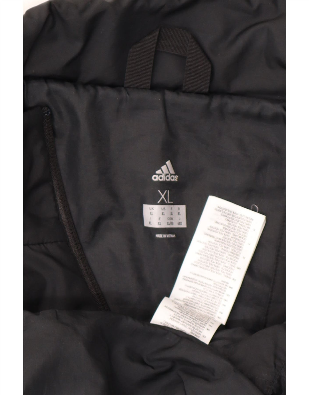 Ανδρικό μπουφάν ADIDAS με επένδυση UK 42 XL μαύρο πολυεστέρα