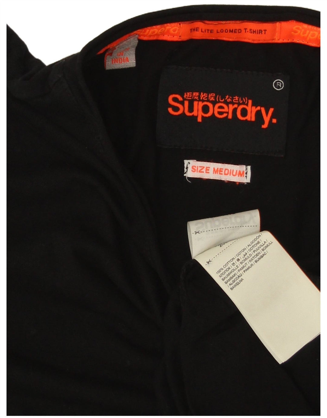 Ανδρικό T-Shirt SUPERDRY Top Μεσαίο μαύρο βαμβακερό