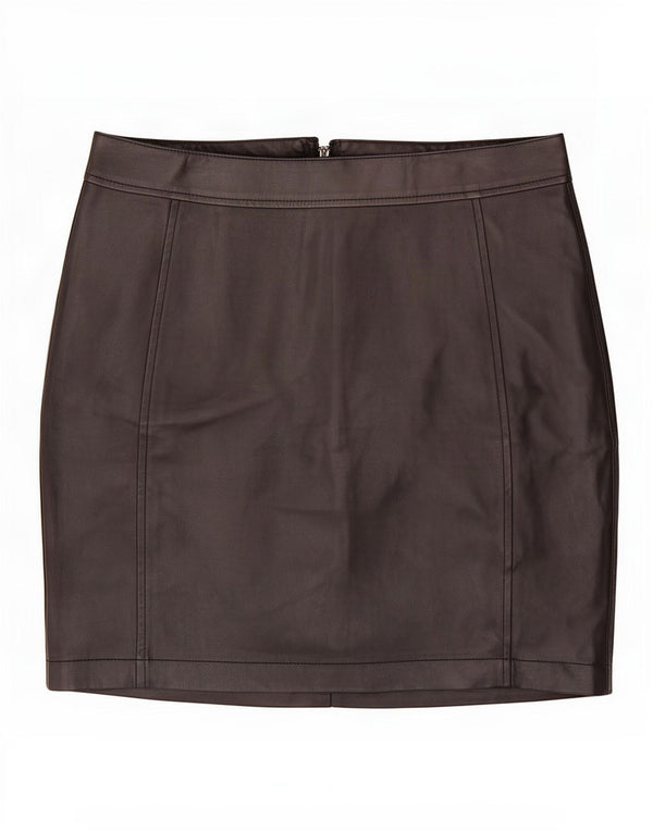 Lipsy Γυναικεία Μίνι Φούστα από Faux Leather UK 12 Medium W30 Μαύρο Πολυεστέρας