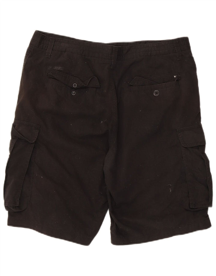 Ανδρικό σορτς Cargo Hurley W34 μεγάλο μαύρο βαμβακερό