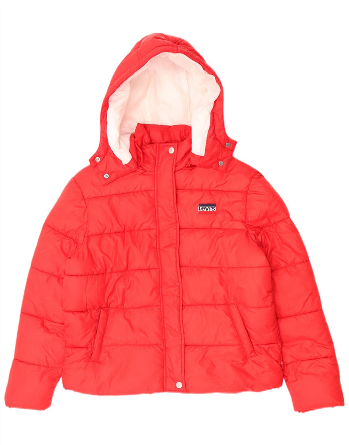 Levi's Girls Hooded Jacket με επένδυση 15-16 ετών κόκκινο πολυεστέρα