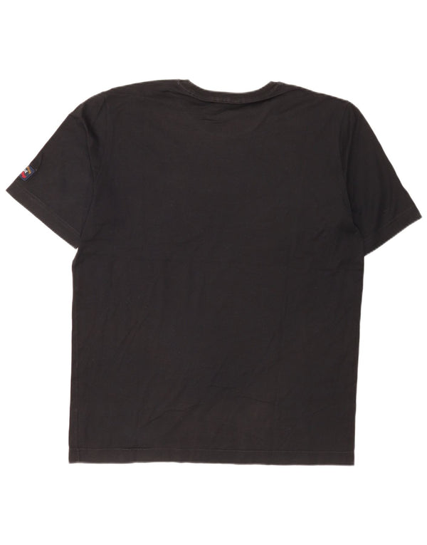 Paul & Shark Ανδρικό Yachting Γραφικό T-Shirt Top Large Μαύρο