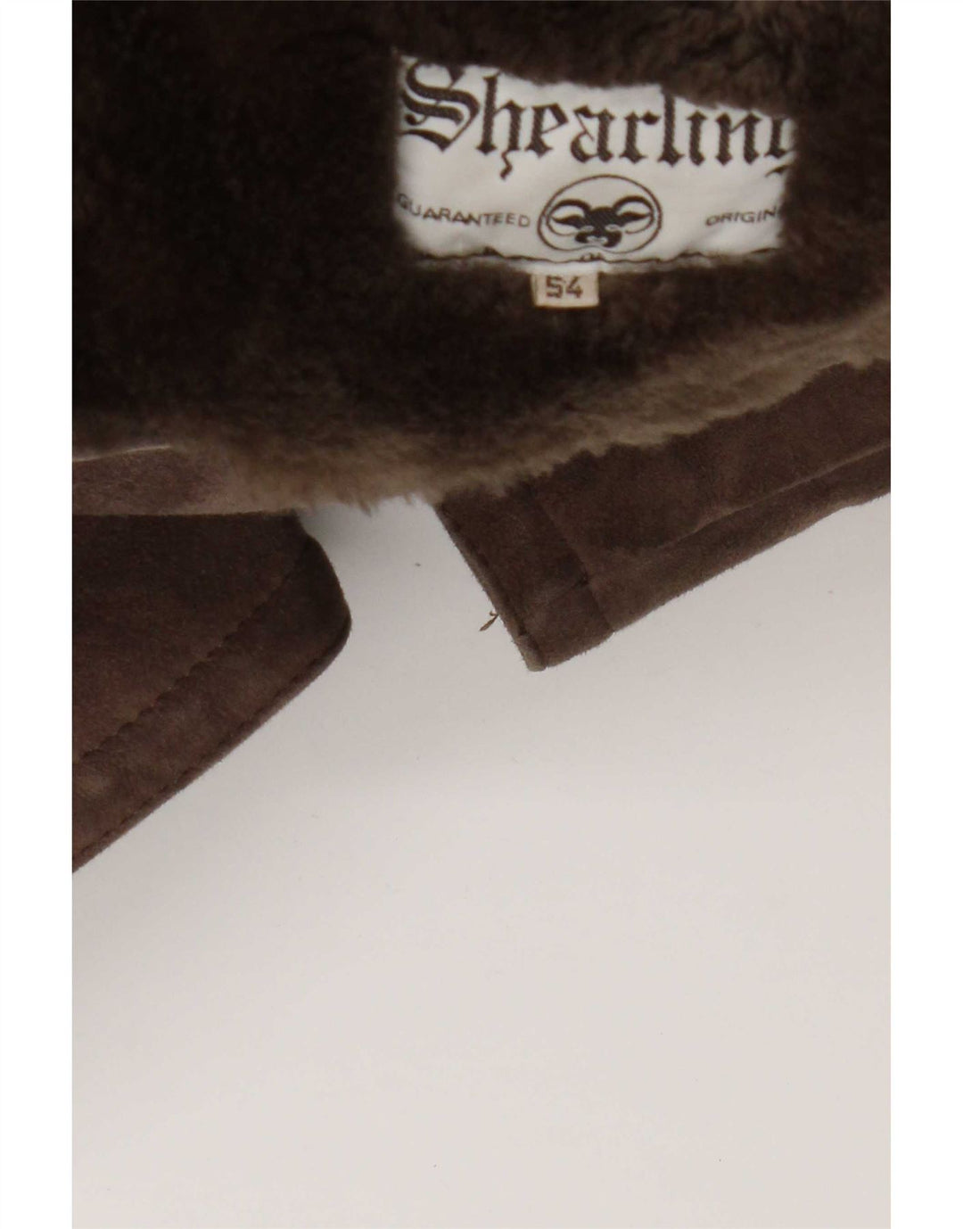 Vintage Ανδρικό Shearling Jacket IT 54 2XL Brown Shearling