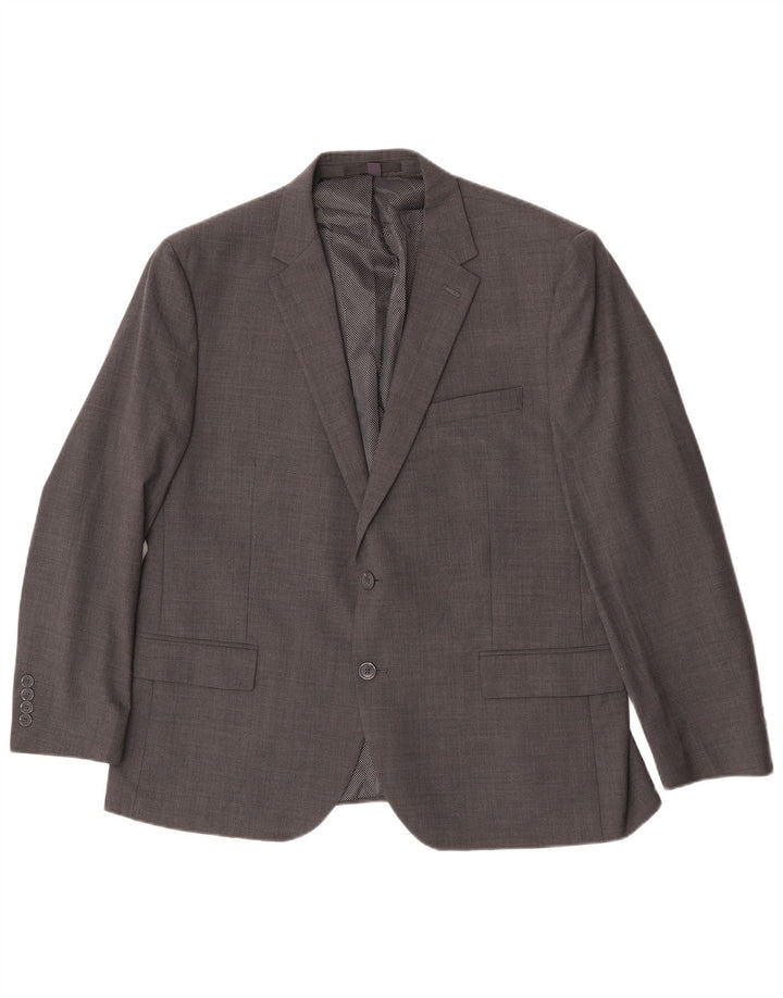 Marks & Spencer Ανδρικό μπουφάν blazer UK 44 XL Grey Check Wool