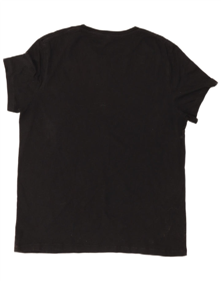 Jack Wills Ανδρικό T-Shirt Top μεγάλο μαύρο βαμβακερό