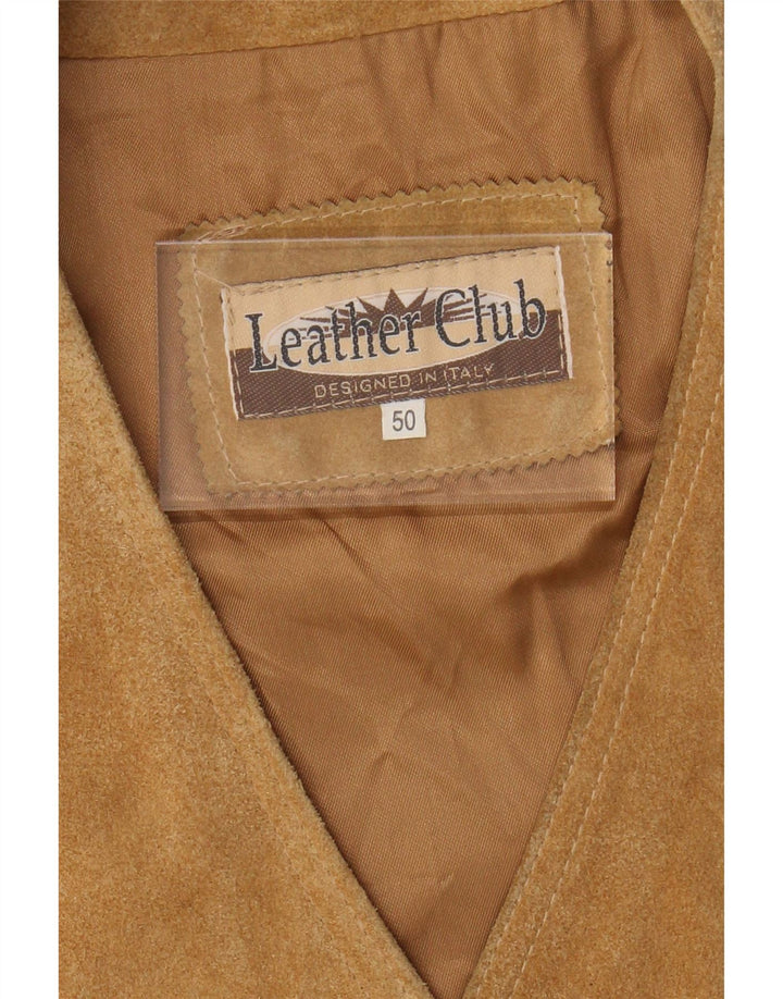 Ανδρικό σουέτ γιλέκο VINTAGE IT 50 Δερμάτινο Μεσαίο Μπεζ