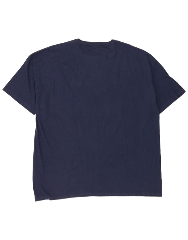 Russell Athletic Mens Troopers Graphic T-shirt Top 2XL Navy Blue