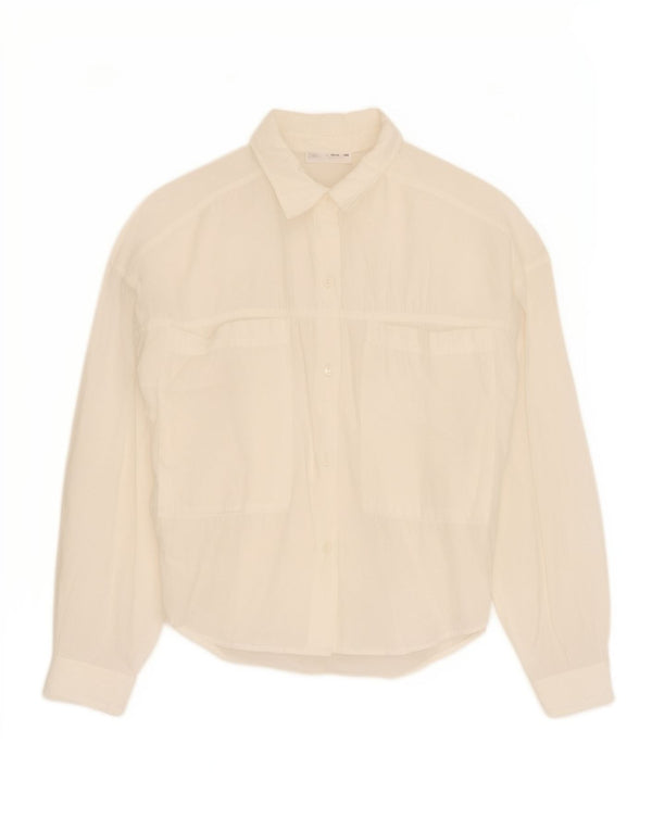 Zara Girls Shirt Μπλούζα 13-14 Years White Modal