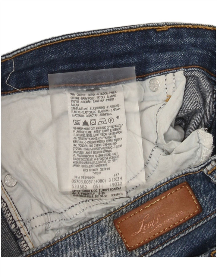 Γυναικείο Slim Jeans Levi's W31 L34 Blue Cotton