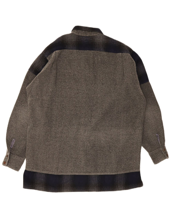 Ανδρικό πουκάμισο Sisley Loose Fit πουκάμισο Small Grey Colourblock Polyester