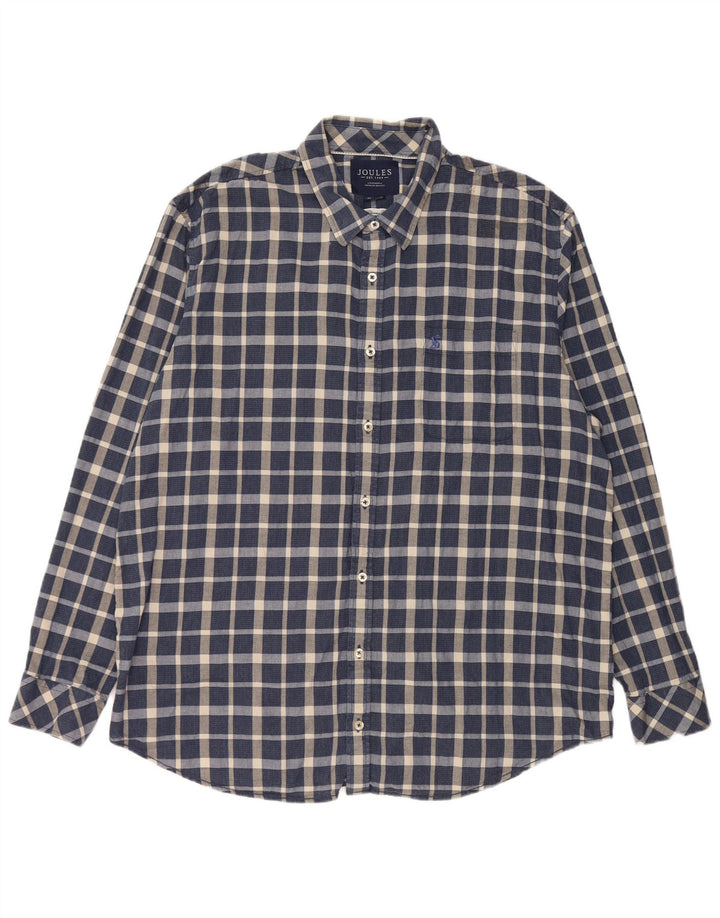 Ανδρικό πουκάμισο JOULES 2XL Navy Blue Check Cotton