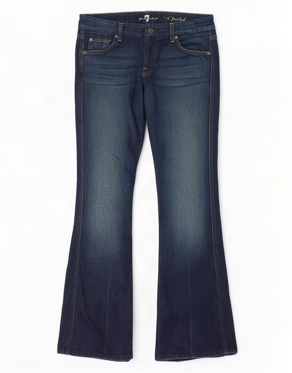7 For All Mankind Womens Bootcut Jeans W30 L32 Navy Blue Cotton