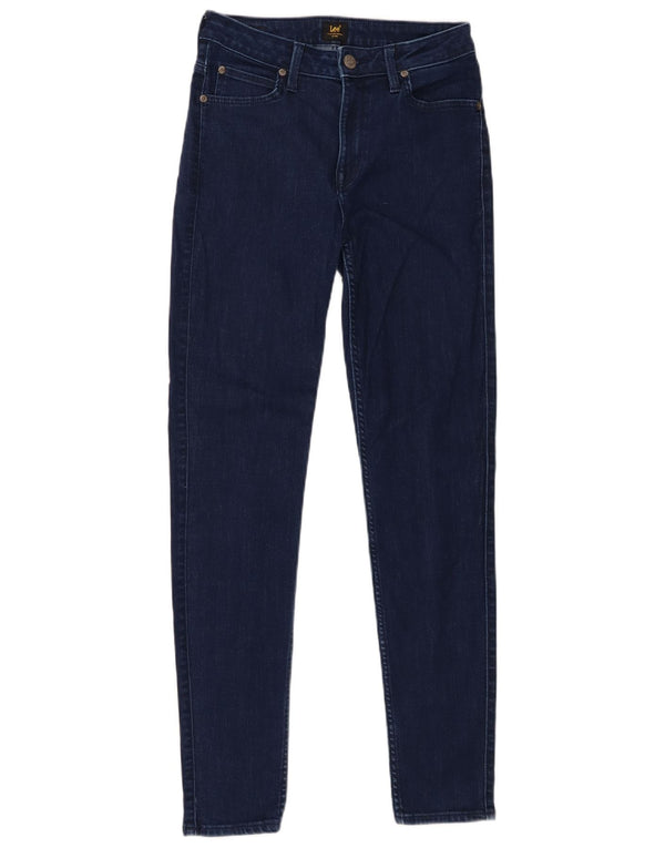 Lee Womens Scarlett High Skinny Jeans W28 L29 Navy Blue Cotton
