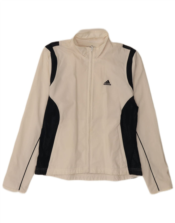 Γυναικεία αθλητική φόρμα ADIDAS Top Jacket UK 12 Medium White Colourblock