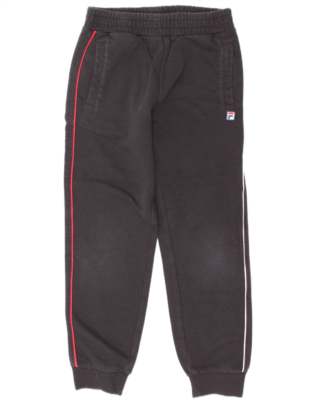 Fila Boys Tracksuit Trousers Joggers 7-8 Years Μαύρο