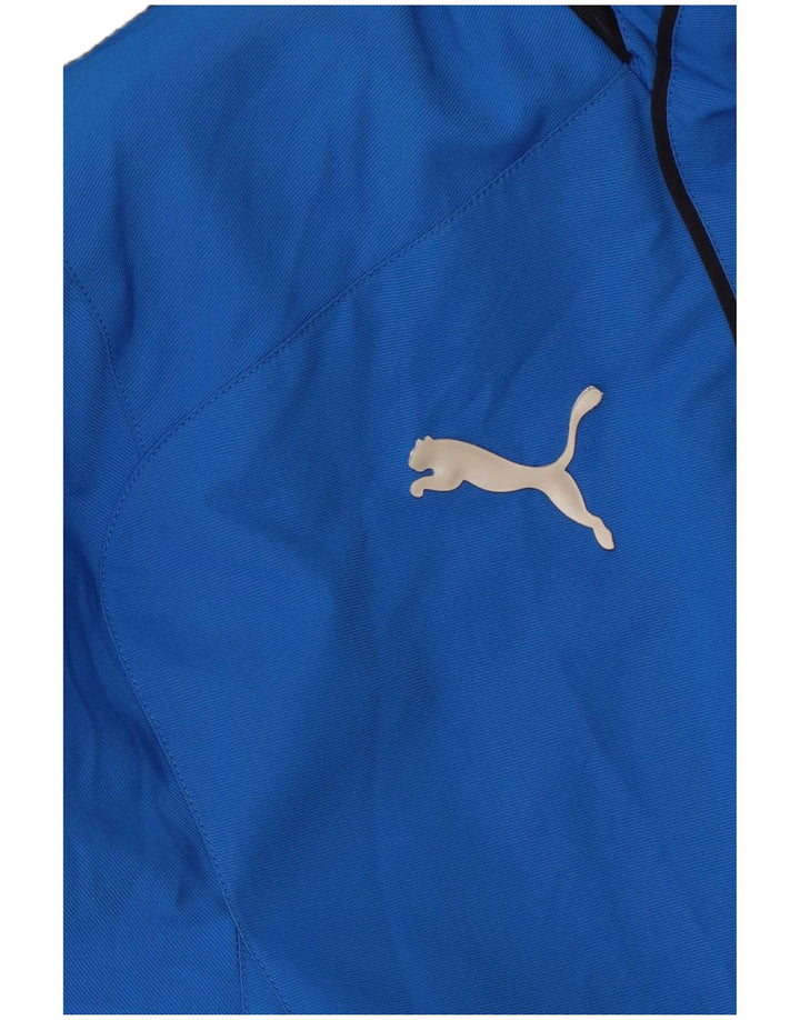 Ανδρικό παλτό Puma με κουκούλα UK 38 Medium Blue Colourblock