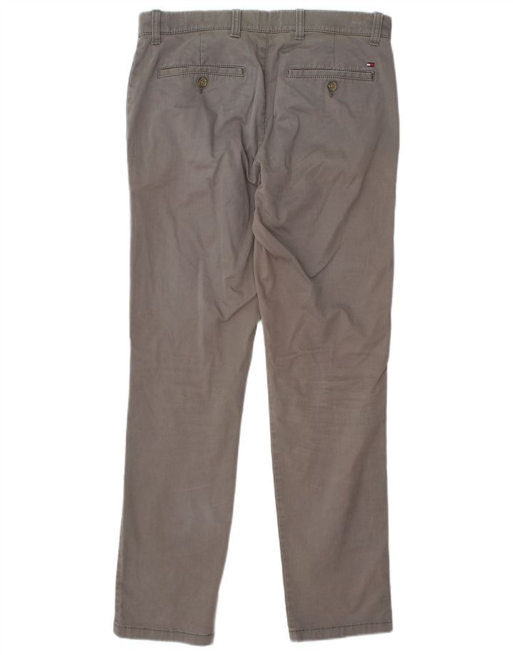 TOMMY HILFIGER Ανδρικό παντελόνι Chino Etroite Slim Fit W31 L32 Γκρι βαμβακερό