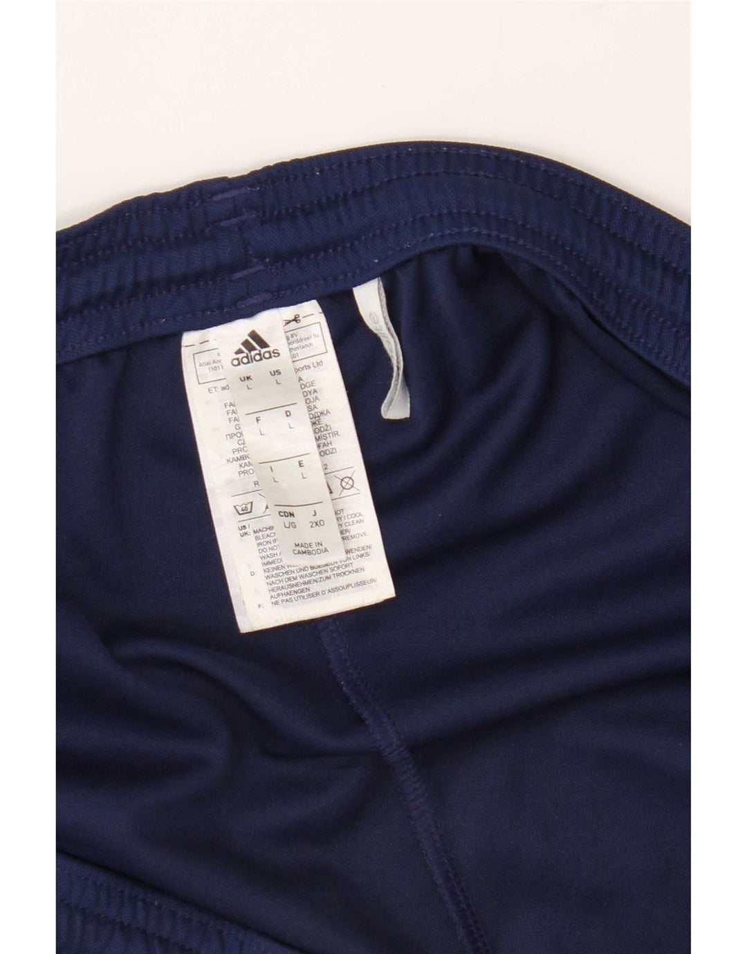 Ανδρικό αθλητικό σορτς Adidas Climalite μεγάλο μπλε ναυτικό πολυεστέρα