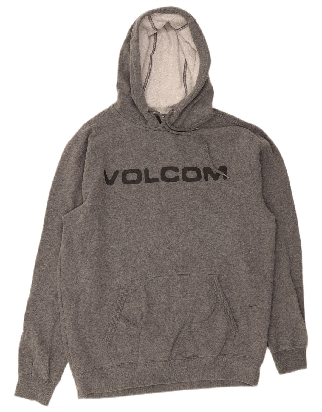 Ανδρικό γραφικό κουκούλα Volcom, μεγάλο γκρι βαμβακερό