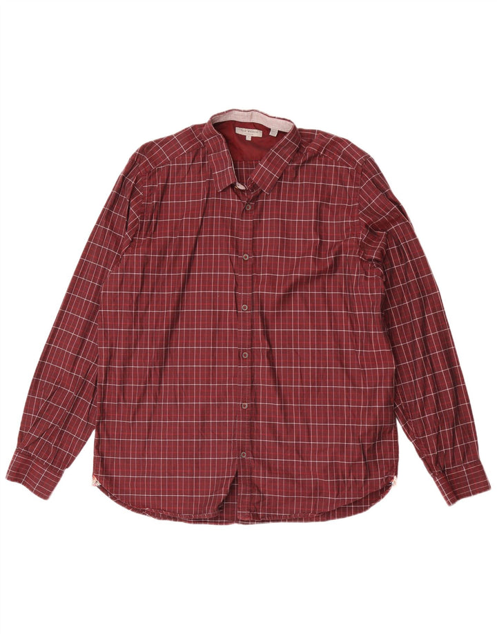 Ted Baker Ανδρικό πουκάμισο νούμερο 7 3XL βαμβακερό βαμβακερό καρό