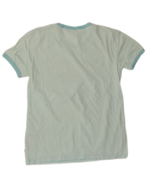 Levi's Womens Graphic T-Shirt Top UK 10 Small Blue Cotton