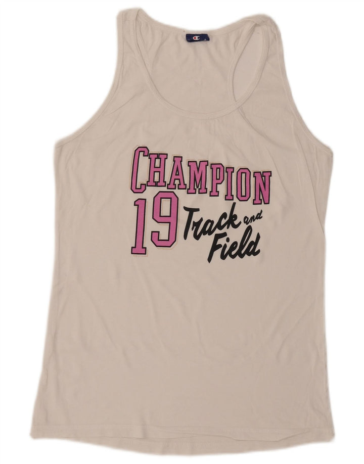 CHAMPION Γυναικείο Γραφικό Γιλέκο Τοπ UK 20 2XL Λευκό