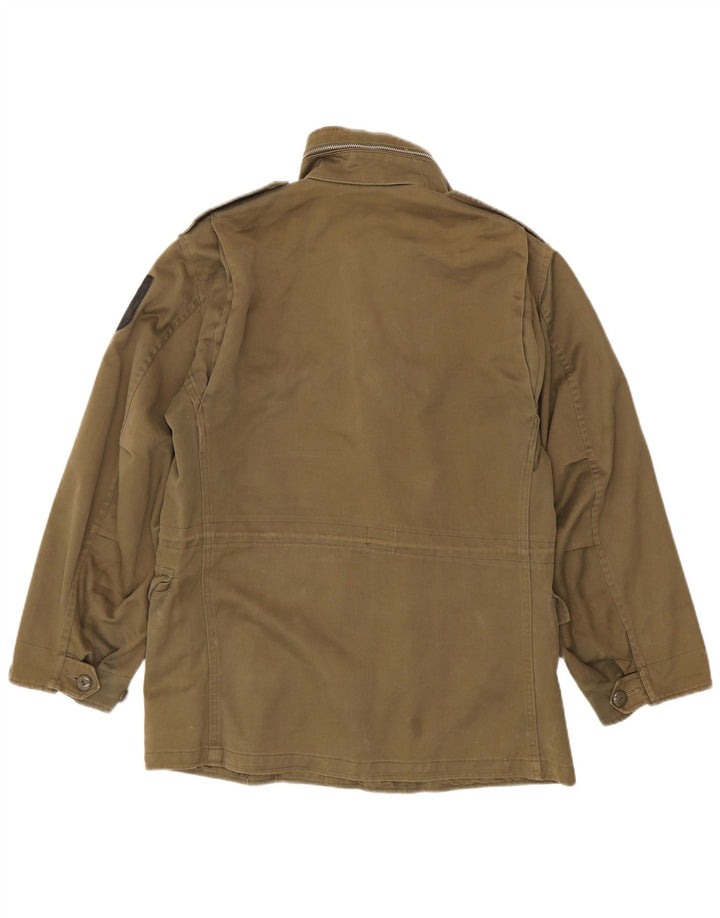 Vintage Ανδρικό Military Jacket UK 40 Large Khaki Polyester