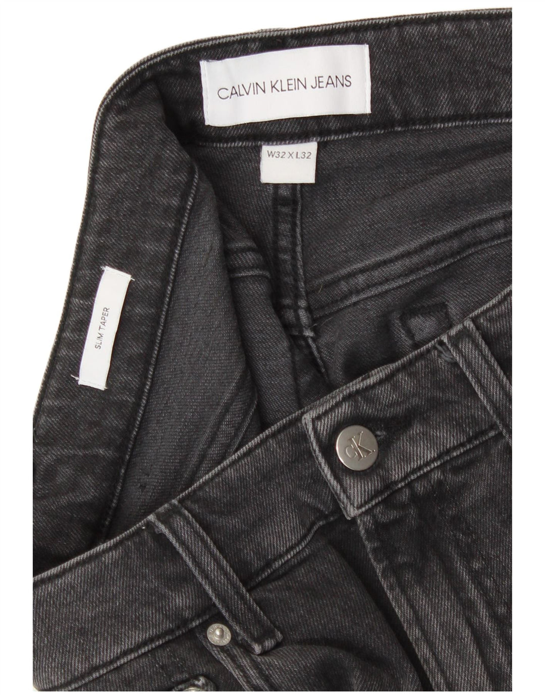 Ανδρικό τζιν Calvin Klein Slim Tapered W32 L32 Γκρι βαμβακερό