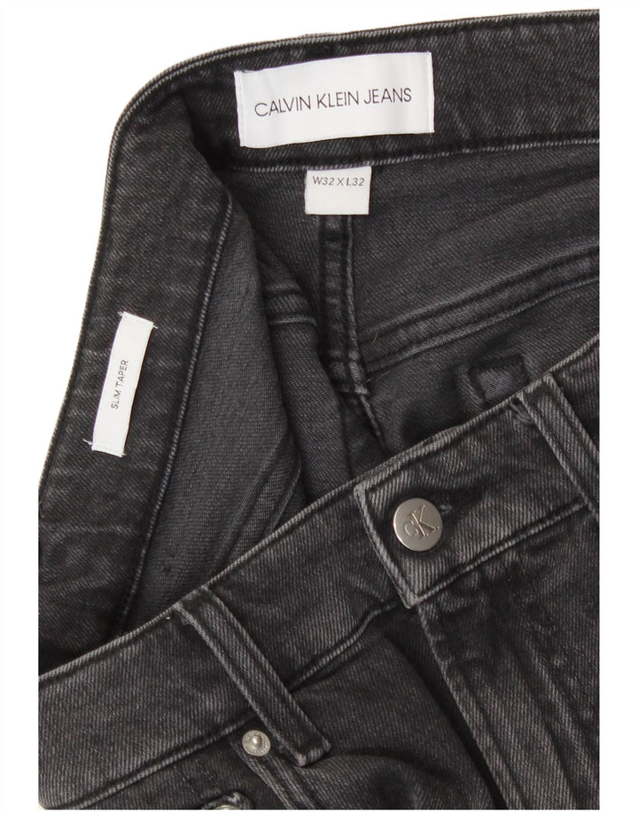 Ανδρικό τζιν Calvin Klein Slim Tapered W32 L32 Γκρι βαμβακερό