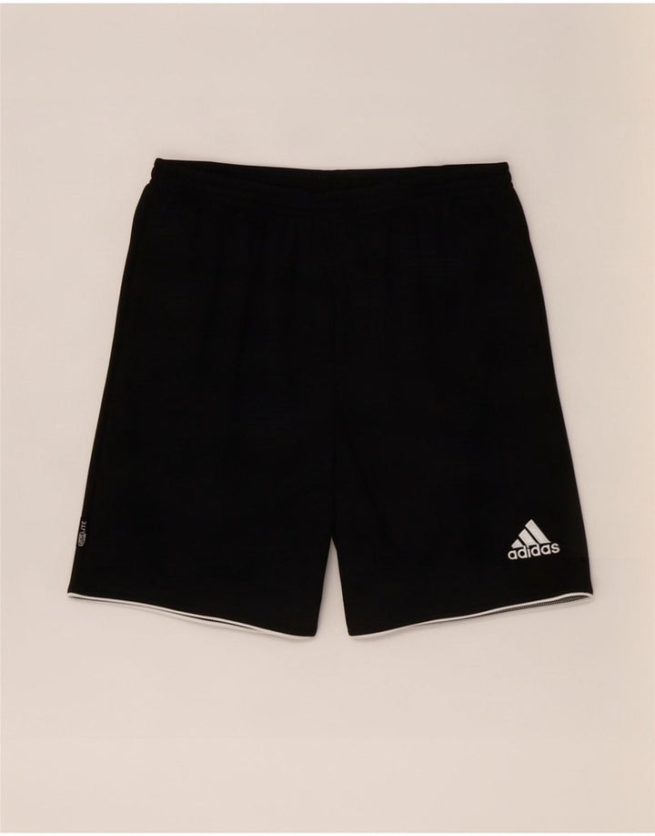 Ανδρικό αθλητικό σορτς Adidas Climalite από μικρό μαύρο πολυεστέρα