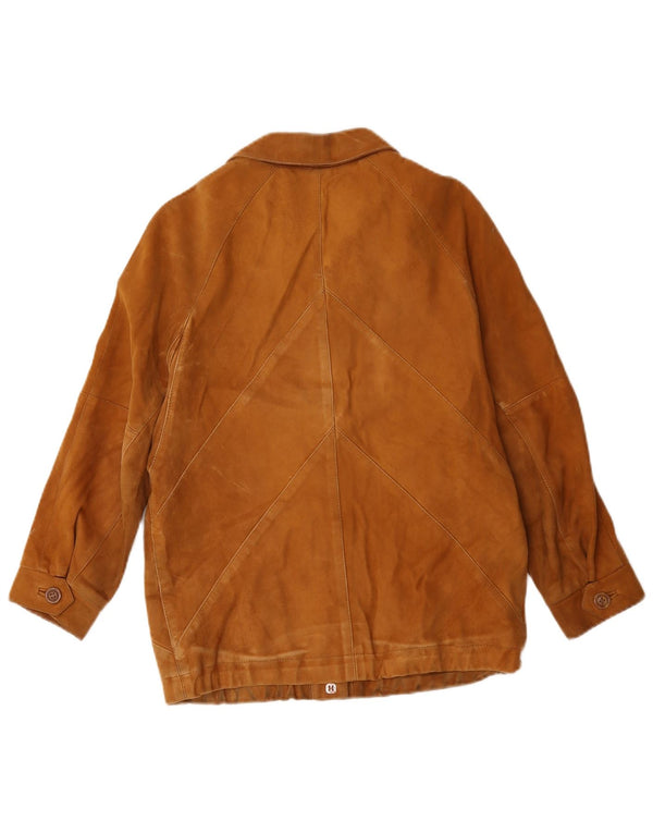 Vintage Γυναικείο Suede Jacket UK 12 Medium Beige