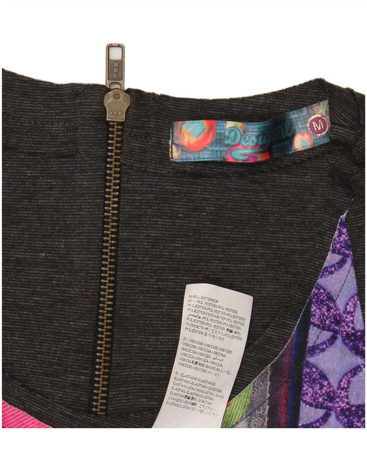 Γυναικείο αμάνικο φόρεμα DESIGUAL UK 14 Medium Grey Patchwork