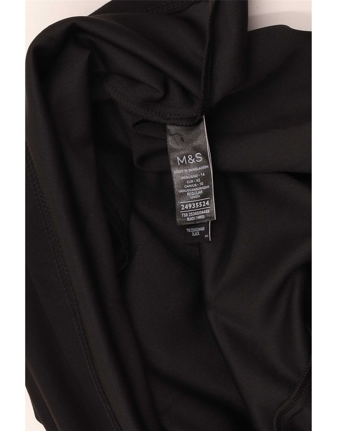 Marks & Spencer Γυναικεία φούστα A-Line UK 14 Large W34 Μαύρο Πολυεστέρας