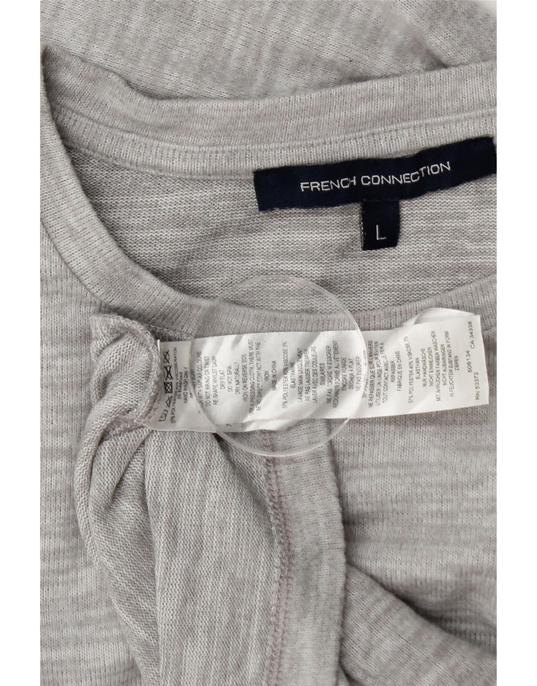 French Connection Γυναικείο τοπ μακρυμάνικο UK 16 Large Grey Flecked Polyester
