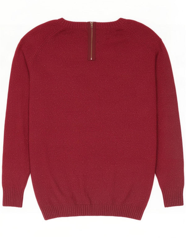 Fat Face Γυναικείο πουλόβερ για λαιμό βάρκα UK 10 Small Burgundy Flecked