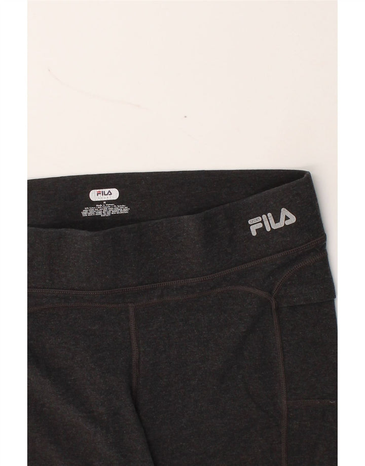 FILA Womens Capri Leggings UK 14 Medium Grey Cotton Vintage Fila and Second-Hand Fila from Messina Hembry 