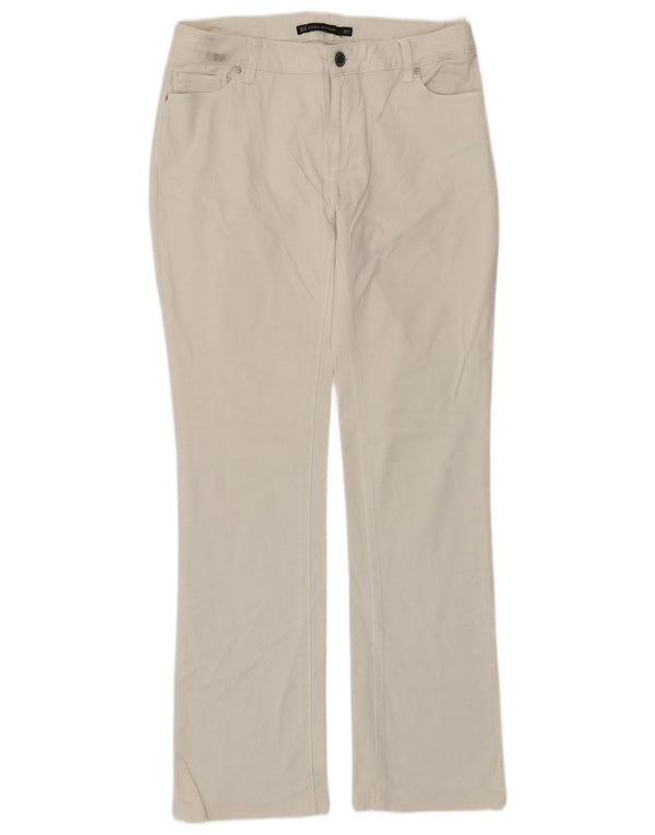 Zara Γυναικείο ίσιο τζιν EU 40 Medium W30 L30 Λευκό βαμβακερό