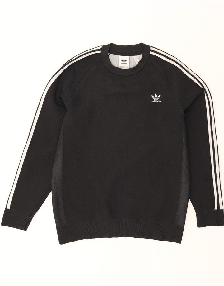 ADIDAS Mens Sweatshirt Jumper Medium Black Colourblock Polyester Vintage Adidas and Second-Hand Adidas from Messina Hembry 