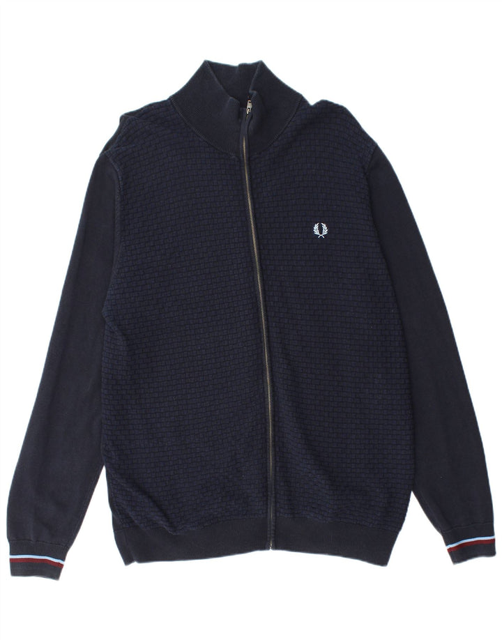 Ανδρικό πουλόβερ Fred Perry Cardigan XL Navy Blue