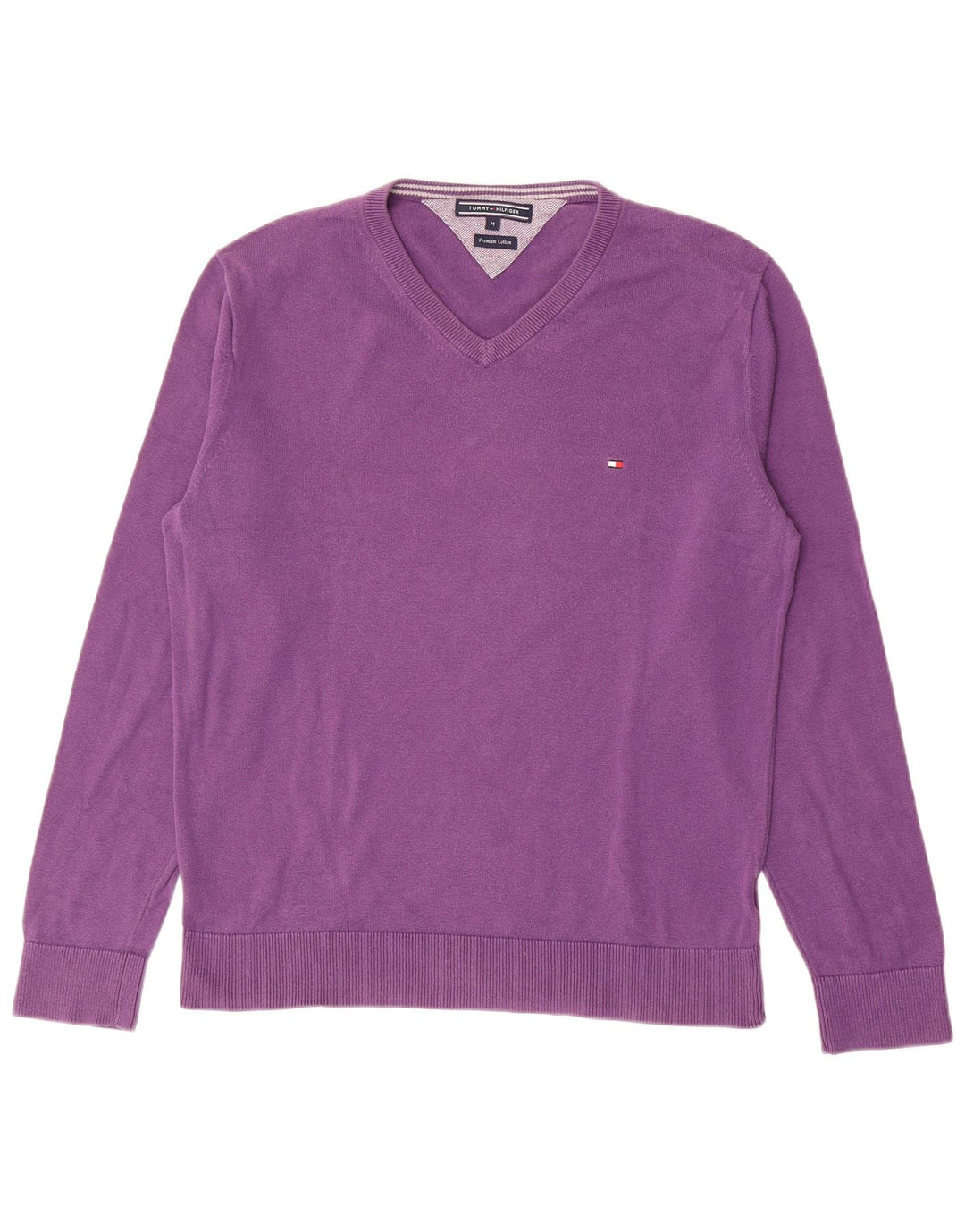 Ανδρικό πουλόβερ Tommy Hilfiger με V λαιμόκοψη, μεσαίο βαμβακερό
