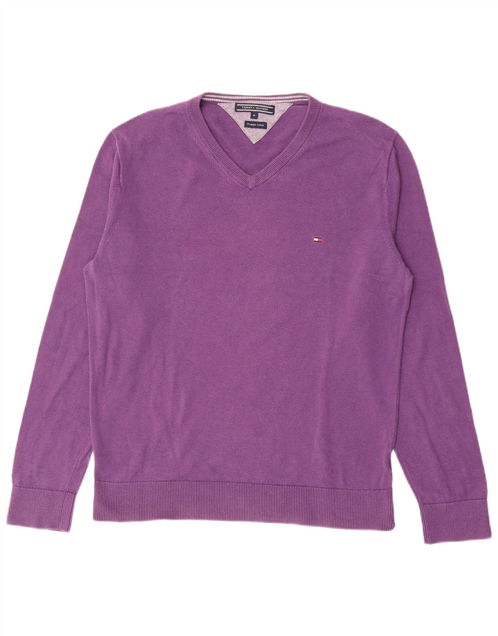 Ανδρικό πουλόβερ Tommy Hilfiger με V λαιμόκοψη, μεσαίο βαμβακερό